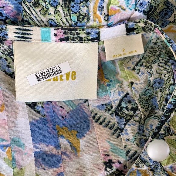 Anthropologie Maeve floral flutter sleeve top Sz Small— So Light & summery!!! - Picture 7 of 9